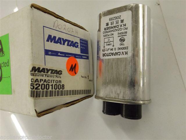 Maytag Amana Microwave 52001008 Capacitor NEW IN BOX Maytag Amana Microwave 52001008 Capacitor NEW IN BOX